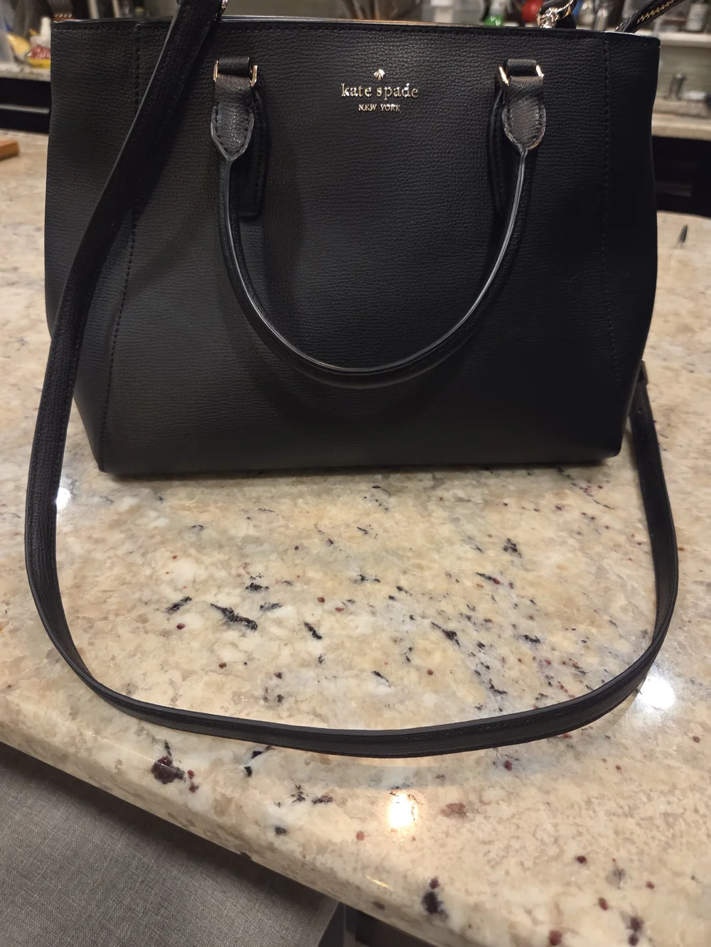 kate spade New York Black Leather Satchel
